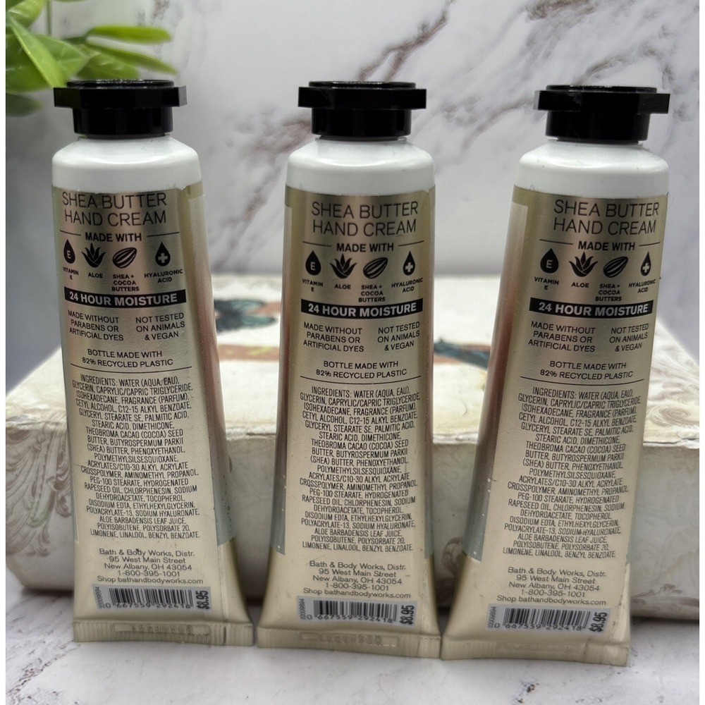 Bath & Body Works Vanilla Romance Shea Butter Hand Cream 3 Pack 1 oz - Picture 2 of 7